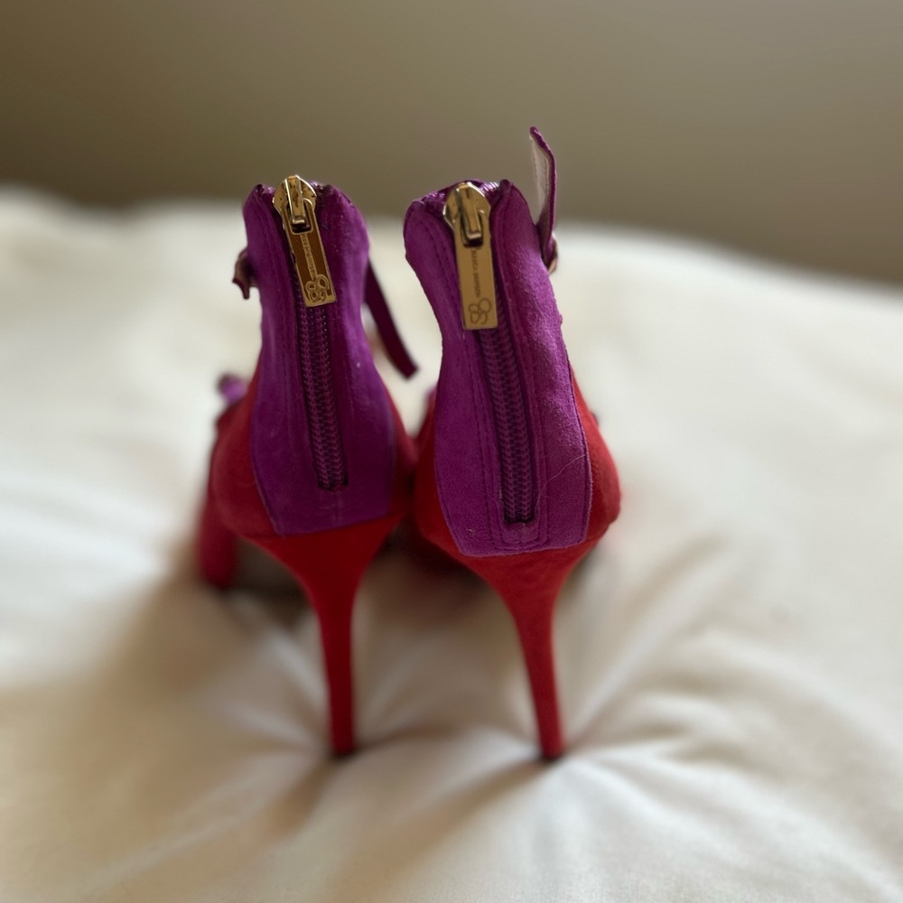 Jessica Simpson red & fushia heels - Picture 3 of 4
